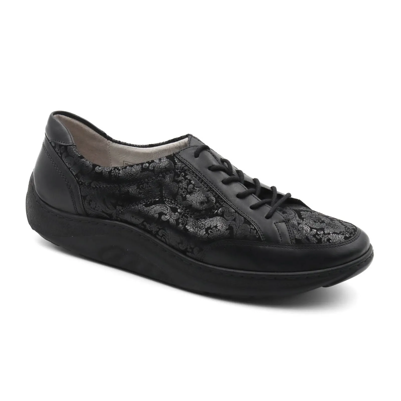 Waldlaufer Beatrice 502027 Lace Up (Women) - Black Floral