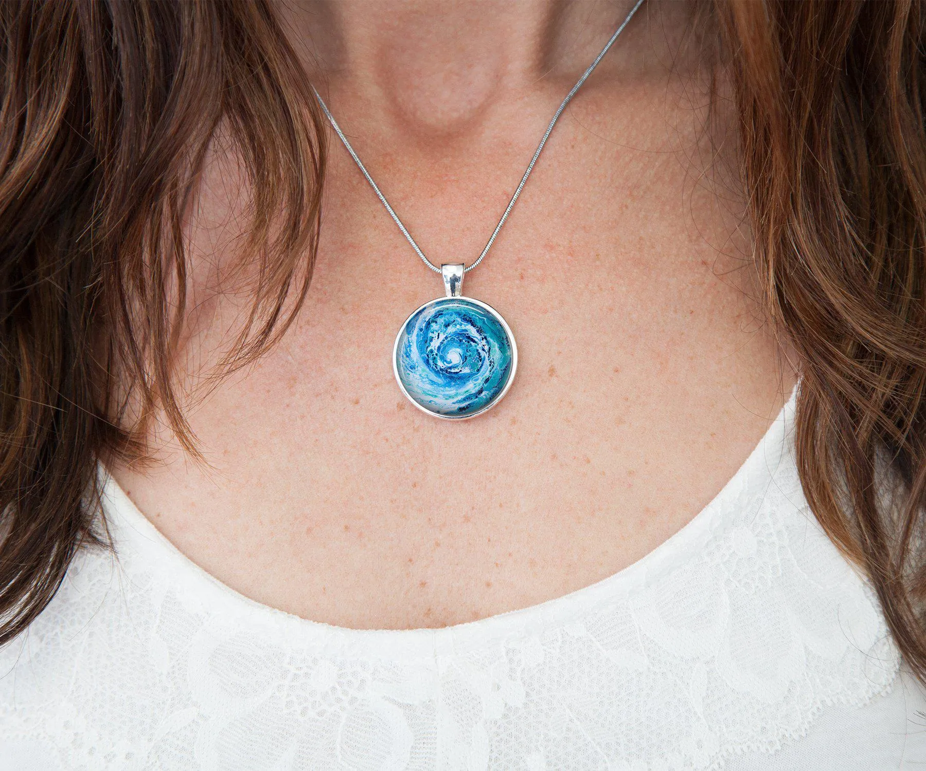 Wave Circle Necklace | Handmade Beach Jewelry