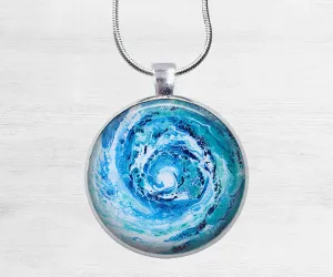 Wave Circle Necklace | Handmade Beach Jewelry