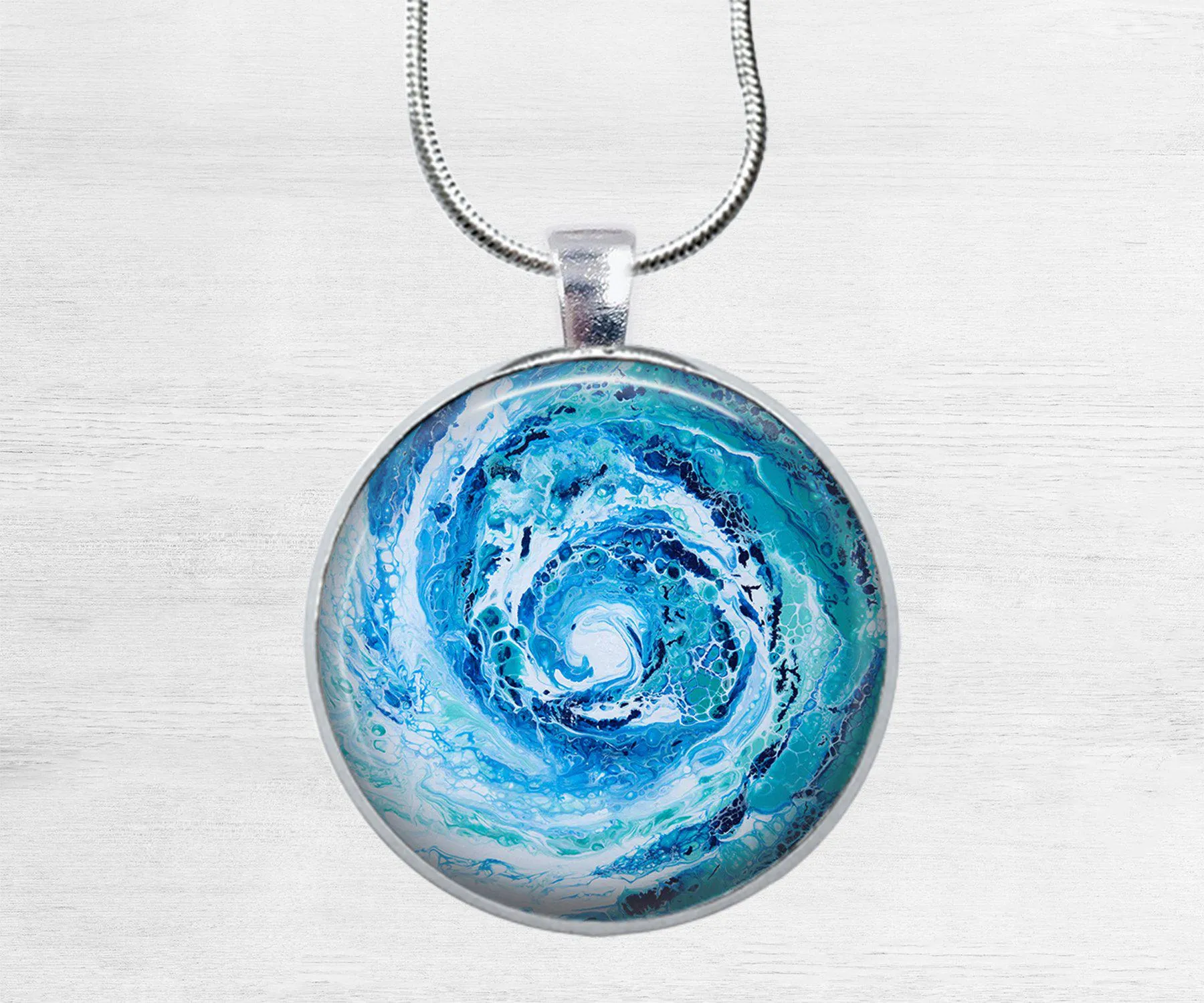 Wave Circle Necklace | Handmade Beach Jewelry